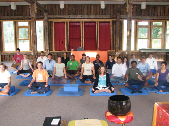 Pre-orientation meditation retreat.